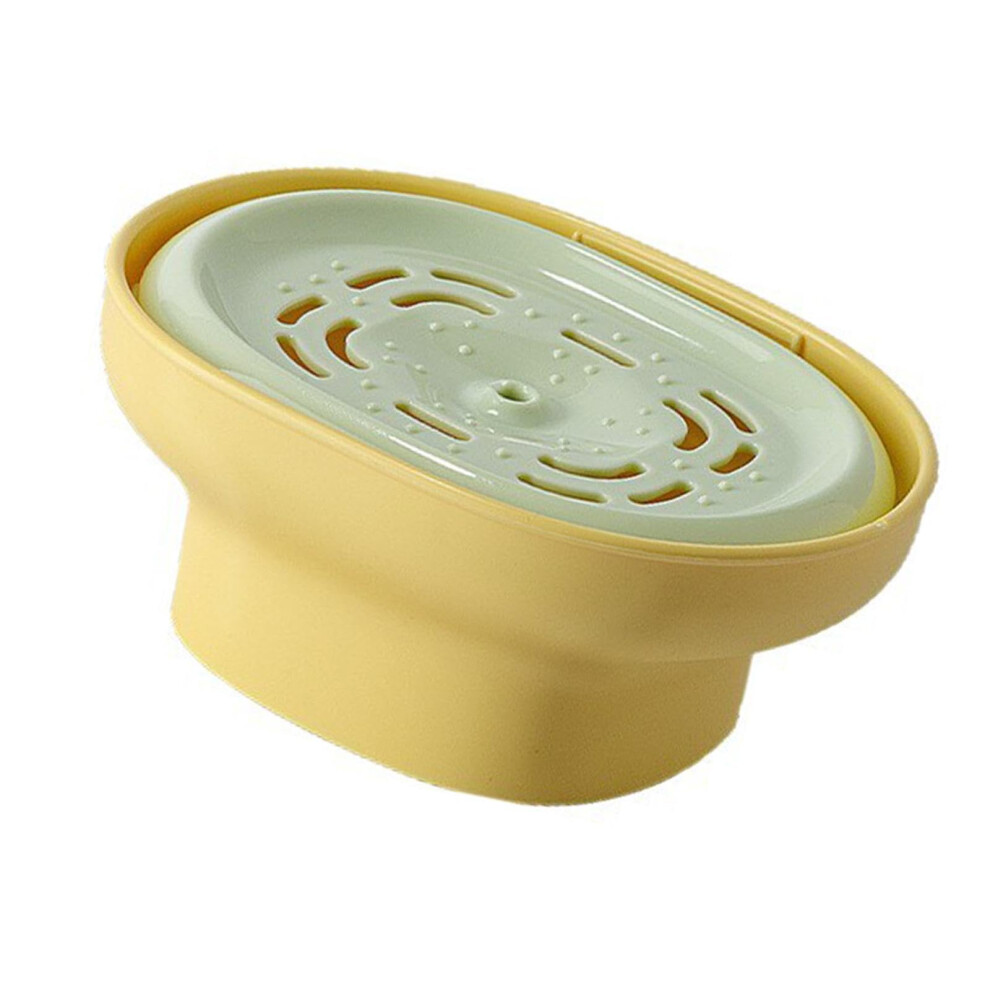 Dish Soap Dispenser With Sponge Holder, Singlehand Press, Detachable Kitchen Accessory, Yellow 9174973849995