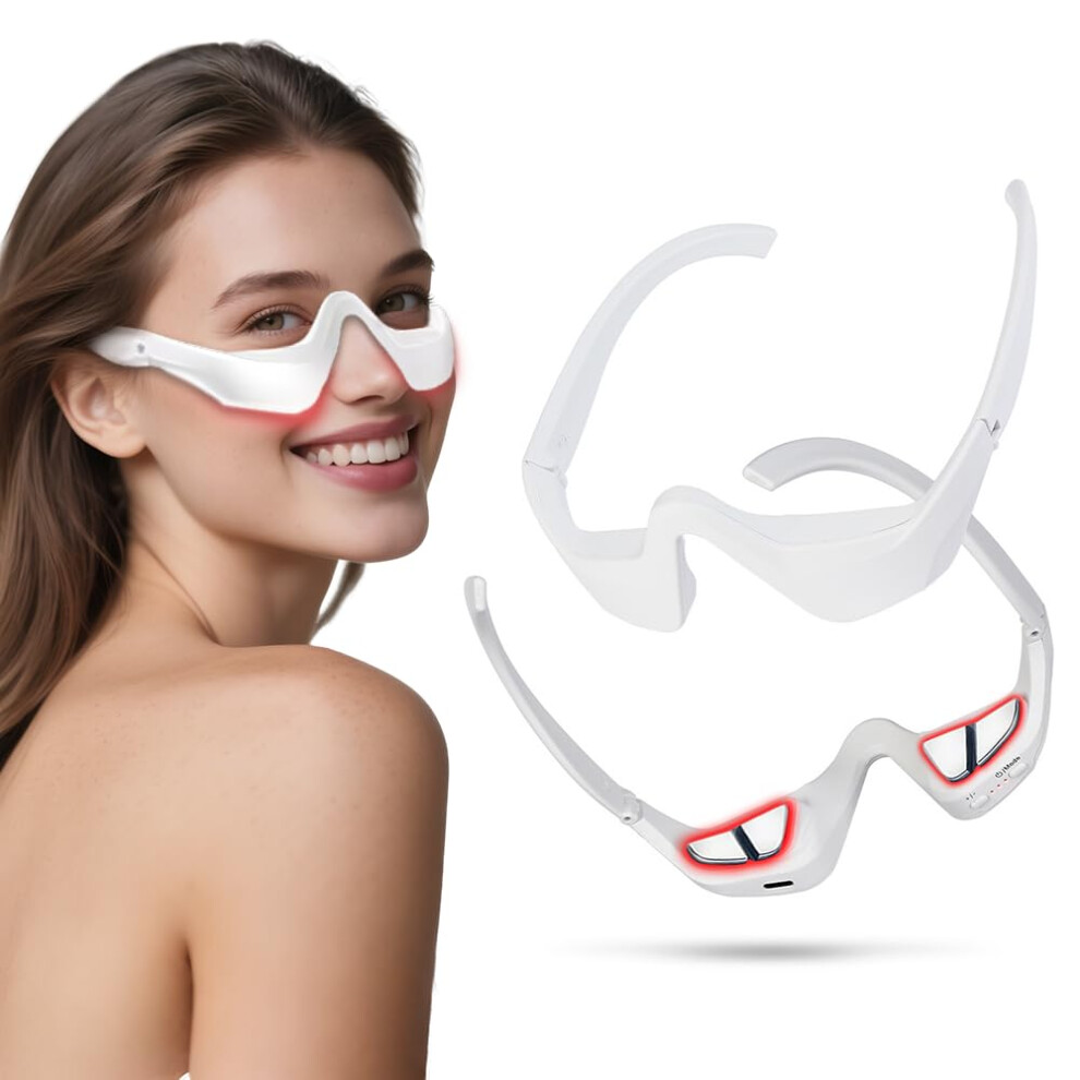 Red/Light/Dark Eye Therapy And Microcurrent Eye Massager For Circles, Wrinkles, Antiaging Care