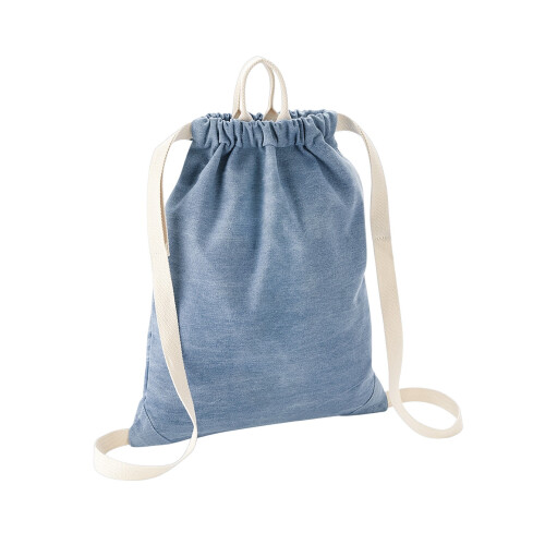BagBase (One Size, Light Denim) Bagbase Denim Drawstring Bag