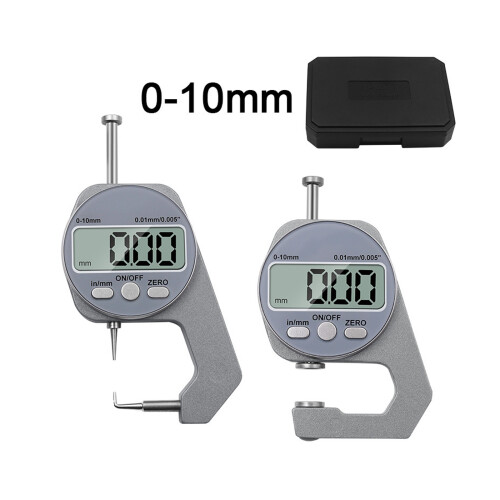 Digitaler Dickenmesser LCD, 0-10 mm, Aluminiumlegierung, Silber 2