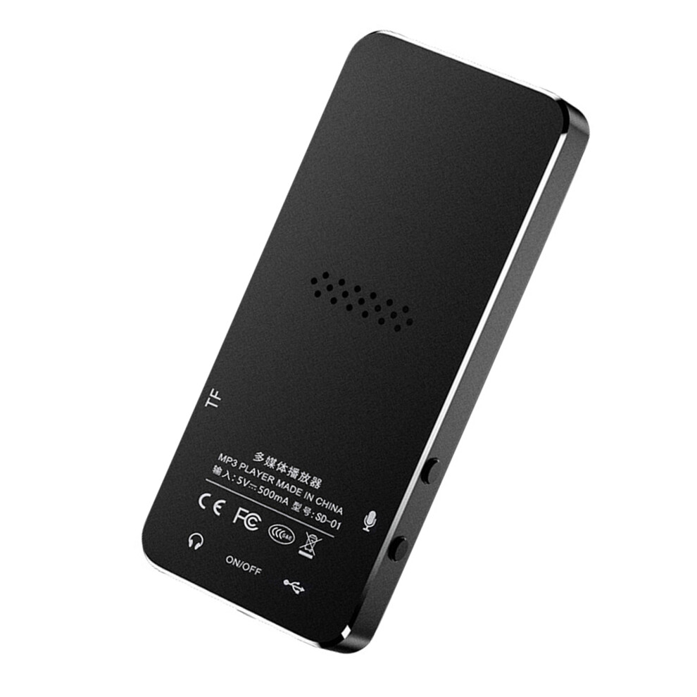 Portable Mp3 Player With Bluetooth 5.2, 16G, 1.77" Screen, Multiple Colors Black 7671384212261
