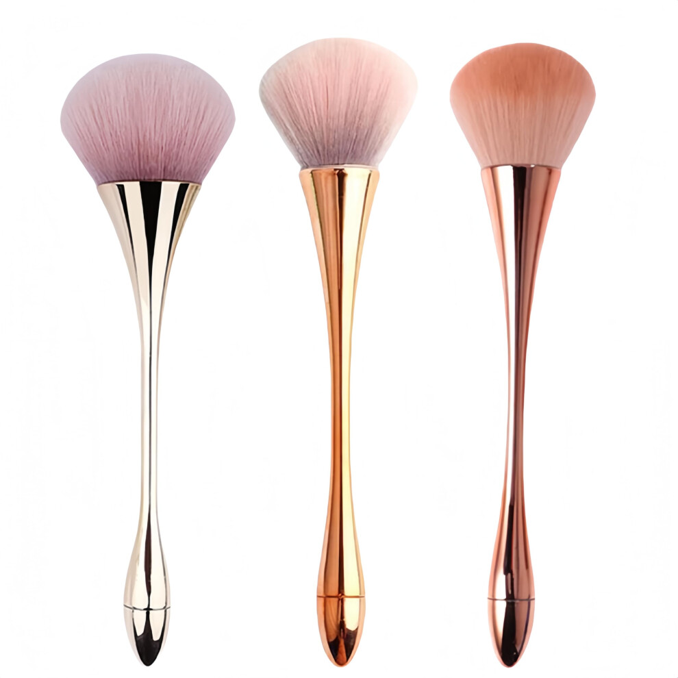 3PCS Nail Dust Brush and Makeup Brush Set with Soft SkinFriendly Bristles for Acrylic Nails and Blusher
