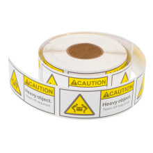 Heavy Duty Warning Labels with Strong Adhesive, Team Lift Stickers for and Moving