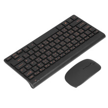 78-Key Wireless Chinese-English Keyboard & Mouse Combo, ABS, 2.4G, Laser Engraving
