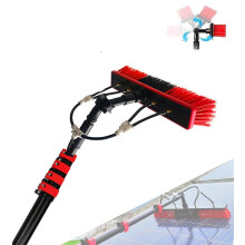 Extendable Water Fed Pole Kit 3.6m‑10.8m for Window and Solar Panel Cleaning, Telescopic Brush Set