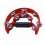 Double Row Red Handheld Tambourine with Ergonomic Handle, 20cm 15
