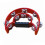 Double Row Red Handheld Tambourine with Ergonomic Handle, 20cm 13