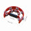 Double Row Red Handheld Tambourine with Ergonomic Handle, 20cm 2