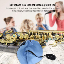 Saxophone Cleaning Cloth, Clarinet Cleaning Cloth for Woodwind Instruments, QuickDry, Blue