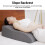 Memory Foam S Shaped Leg Rest Pillow 55x58x17cm for Back Support 6