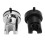 Supporto per soffione doccia a ventosa in ABS Nero/Argento 14