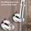 Supporto per soffione doccia a ventosa in ABS Nero/Argento 5