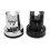Supporto per soffione doccia a ventosa in ABS Nero/Argento 2
