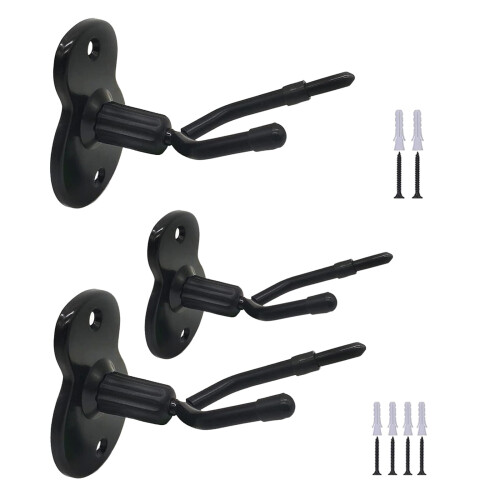 2Pcs Violin Wall Mount Set, Durable Iron Viola Hanger with Rubber Padding for Home Studio Display 2