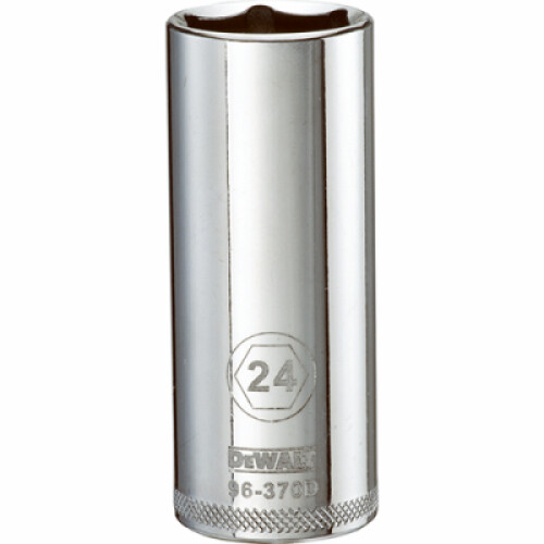 DeWalt Metric Deep Socket, 6-Point, 1/2 In. Drive, 24mm - DWMT96370OSP