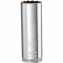 Metric Deep Socket, 12-Point, 1/2 In. Drive, 21mm - DWMT74551OSP