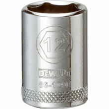 Metric Shallow Socket, 6-Point, 1/4 In. Drive, 12mm - DWMT86109OSP