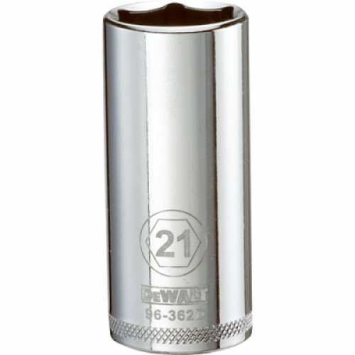 DeWalt Metric Deep Socket, 6-Point, 3/8 In. Drive, 21mm - DWMT96362OSP