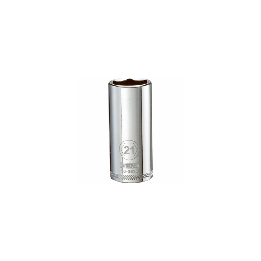 Dewalt Metric Deep Socket, 6-Point, 3/8 In. Drive, 21Mm - Dwmt96362osp