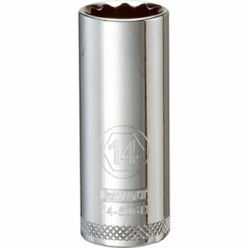DeWalt Metric Deep Socket, 12-Point, 3/8 In. Drive, 14mm - DWMT74506OSP