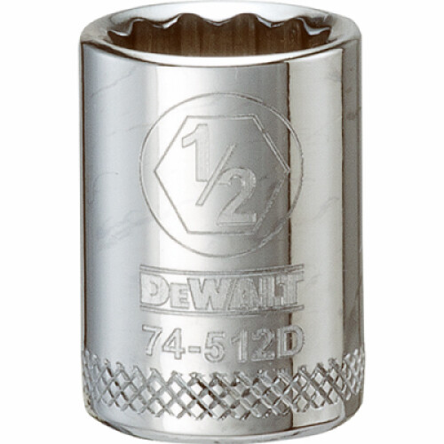 DeWalt SAE Socket, Shallow, 12-Point, 1/2 In., 3/8 In. Drive - DWMT74512OSP