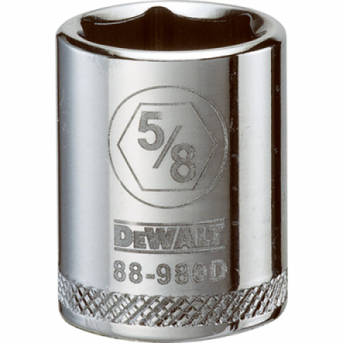 DeWalt SAE Socket, Shallow, 6-Point, 5/8 In., 3/8 In. Drive - DWMT88980OSP