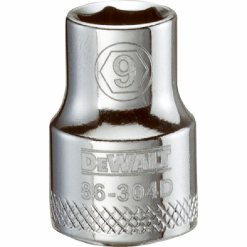 DeWalt Metric Shallow Socket, 6-Point, 3/8 In. Drive, 9mm - DWMT86304OSP