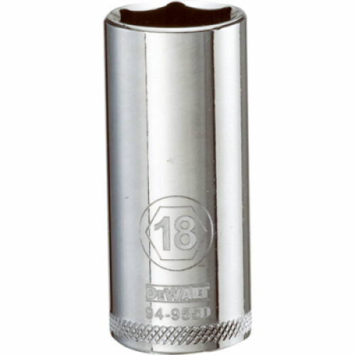 DeWalt Metric Deep Socket, 6-Point, 3/8 In. Drive, 18mm - DWMT94955OSP