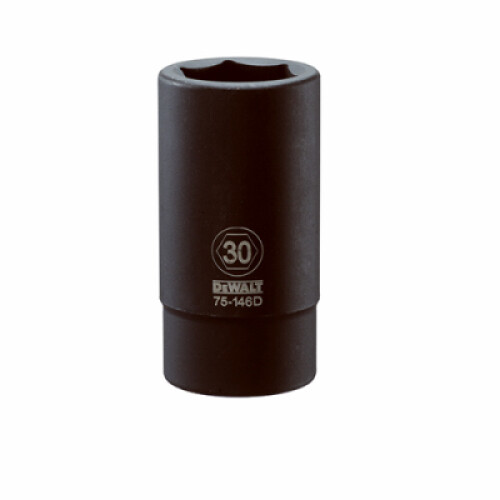 DeWalt Metric Deep Impact Socket, 6-Point, 3/4 In. Drive, 30mm - DWMT75146OSP