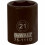 DeWalt Metric Impact Socket, 6-Point, Black Oxide, 1/2 In. Drive, 21mm - DWMT75111OSP 1