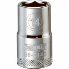 Metric Shallow Socket, 6-Point, 1/2 In. Drive, 14mm - DWMT86514OSP