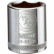 SAE Socket, Shallow, 6-Point, 11/16 In., 3/8 In. Drive - DWMT88981OSP