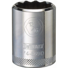 SAE Socket, Shallow, 12-Point, 13/16 In., 1/2 In. Drive - DWMT74569OSP
