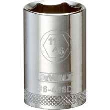 SAE Socket, Shallow, 6-Point, 11/16 In., 1/2 In. Drive - DWMT86448OSP