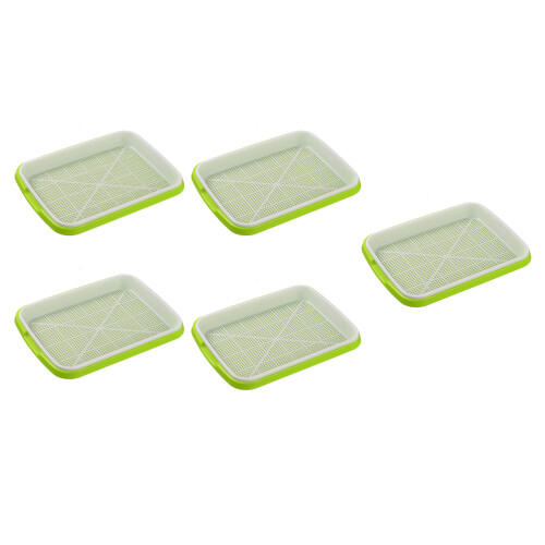 10Pcs Premium Plastic Growth Germination Tray for Hydroponic Sprouting
