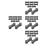 80Pcs Dark Grey Plastic Train Track Extension Pieces for Toy Sets 9