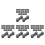 80Pcs Dark Grey Plastic Train Track Extension Pieces for Toy Sets 4