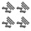 80Pcs Dark Grey Plastic Train Track Extension Pieces for Toy Sets 10