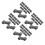 80Pcs Dark Grey Plastic Train Track Extension Pieces for Toy Sets 8