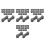80Pcs Dark Grey Plastic Train Track Extension Pieces for Toy Sets 6