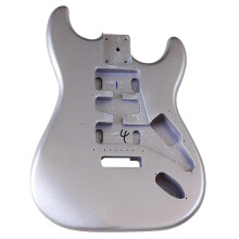 Silver Electric Guitar Body Kit for DIY Custom Build and Fast Upgrade Replacement