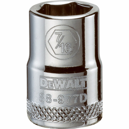 DeWalt SAE Socket, Shallow, 6-Point, 7/16 In., 3/8 In. Drive - DWMT88977OSP