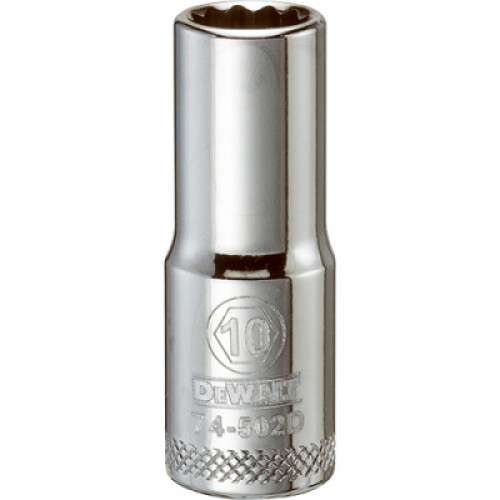DeWalt Metric Deep Socket, 12-Point, 3/8 In. Drive, 10mm - DWMT74502OSP