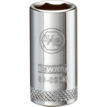 SAE Socket, Shallow, 6-Point, 5/16 In., 1/4 In. Drive - DWMT86026OSP