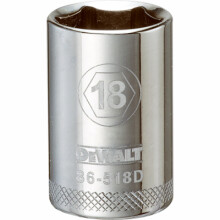 Metric Shallow Socket, 6-Point, 1/2 In. Drive, 18mm - DWMT86518OSP