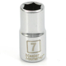 Metric Shallow Socket, 6-Point, 1/4 In. Drive, 7mm - 199284