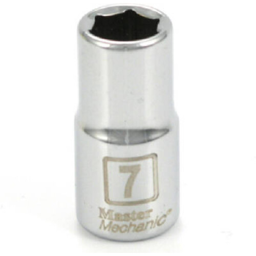 Metric Shallow Socket, 6-Point, 1/4 In. Drive, 7mm - 199284
