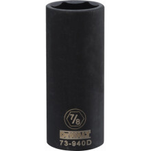 SAE Deep Impact Socket, 6-Point, Black Oxide, 1/2 In. Drive, 7/8 In. - DWMT73940OSP