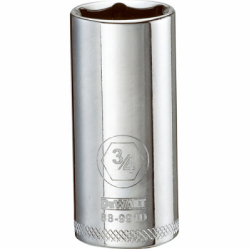 DeWalt SAE Socket, Deep, 6-Point, 3/4 In., 3/8 In. Drive - DWMT88991OSP