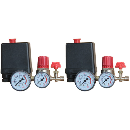 2Pièces Régulateur Air Noir Pour Compresseur Mini 2